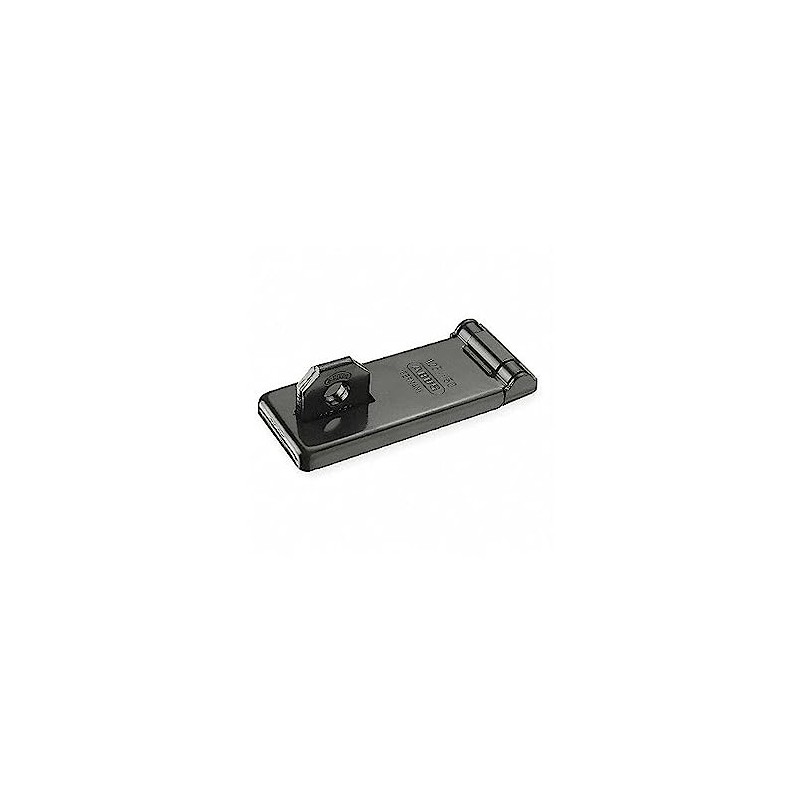High Security Hasp, Hardened Steel, Black