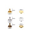 100 Set Brass Double Rivets, Antique Metal Button Studs for
