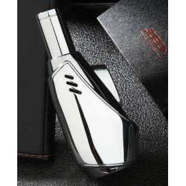 Jobon Eggplant Grip Torch Lighter - Chrome Color