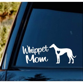 Whippet Mom Dog Decal Sticker for Car Window 8.0 Inch BG 242