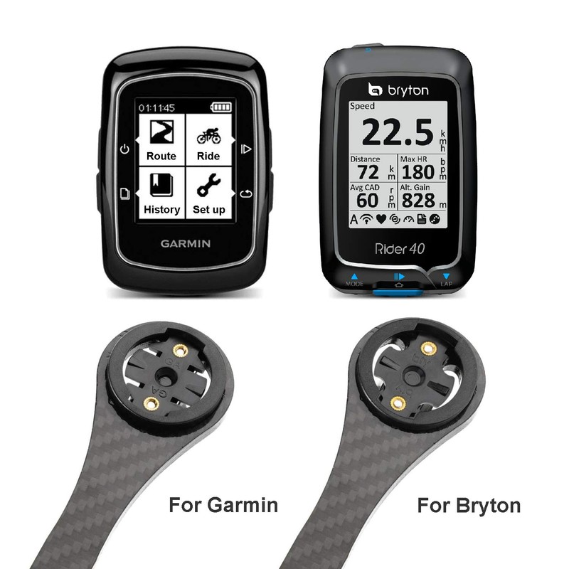 Carbon Fibre Integrated Bicycle Computer GPS Mount for Wahoo, Garmin,
