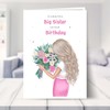 Big Sister Birthday Card - Beautiful Blonde Big Sister with