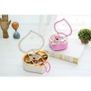 Heart Shape Dancing Ballerina Music Box Jewelry Box Carousel Swivel