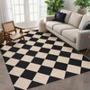 GarveeHome Checkered Easy Jute 3x5 Entryway Rug Machine Washable