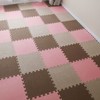 10pcs Cotton Linen Interlocking Carpet Tiles Anti Slip Floor Protection