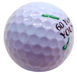 Westmon Works 60th Birthday Golf Ball Sixty Years Young Novelty Golfer Present for Dad or Golfing Fan