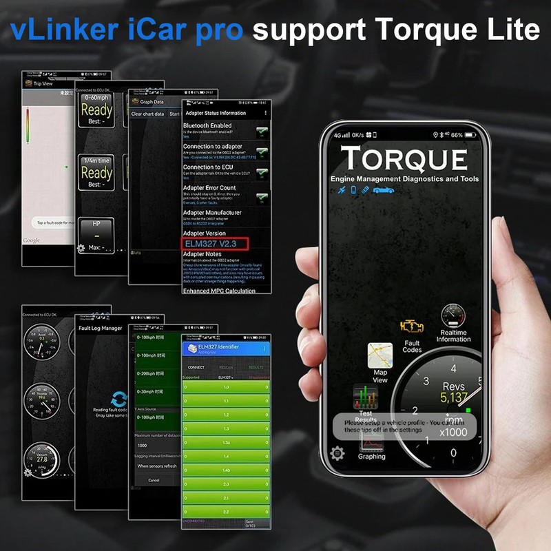 vLinker iCar Pro Mini OBD2 Bluetooth Scanner for iOS/Android OBD