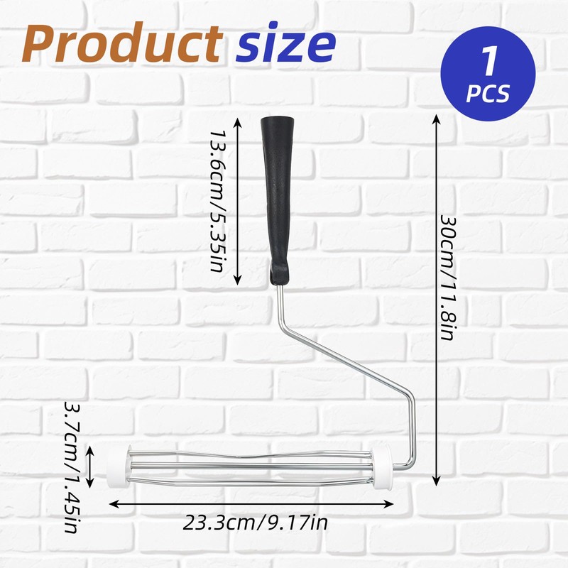 4 Pcs Textured Paint Roller Set, 9 inch Small Textured