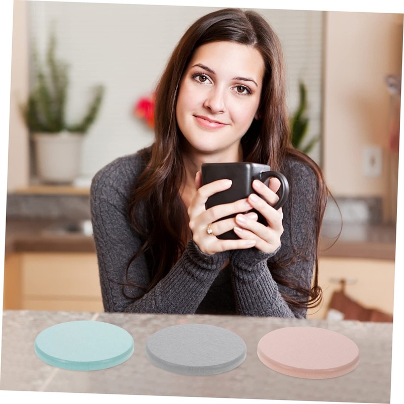 ABOOFAN Pack of 4 Diatom Mud Coasters Absorbent Coaster Diatomaceous