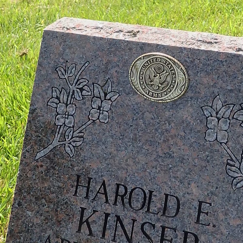 Indiana Metal Craft US Army Solid Brass Grave Tombstone or