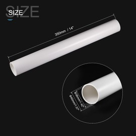 TA-VIGOR 36mm ID 40mm OD PVC Rigid Round Pipe, 0.35M Length Plastic Tube, High Impact Straight Duct Channel for DIY Decoration, Water Cooling System, Fish Tank, Decoration, Cable Sleeve, White