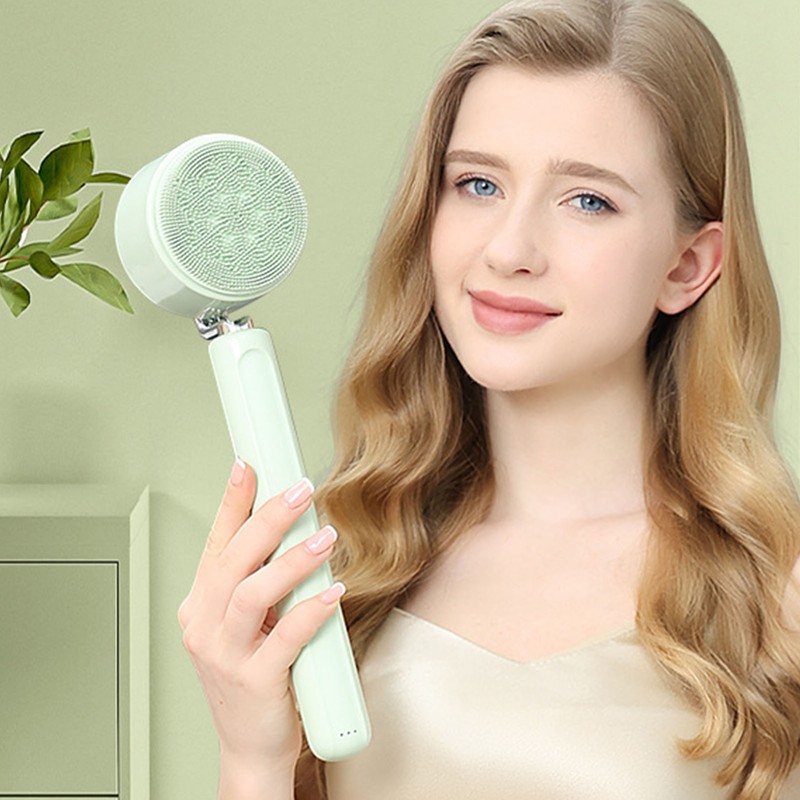 Electric Body Scrubber Brush with 5 Brush Heads Waterproof Deep