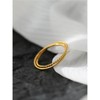 Yimofy Double Interlocked Rolling Rings Dainty Gold Thin Stacking Rings