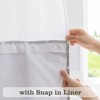 Farmhouse Shower Curtain with Snap-in Liner,No Hooks Needed, Fabric Shower