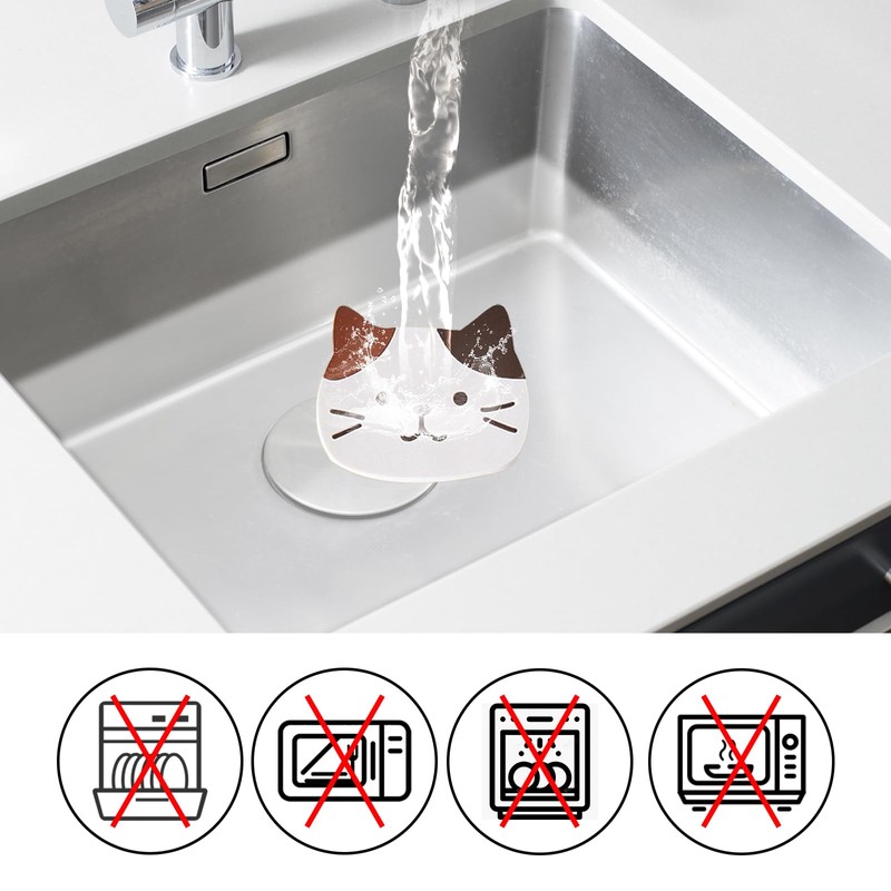 5PCS Cute Cat Coasters Reusable Washable Non-Slip Beverage Mats For