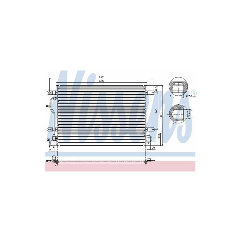 Nissens 94665 Condenser, air conditioning