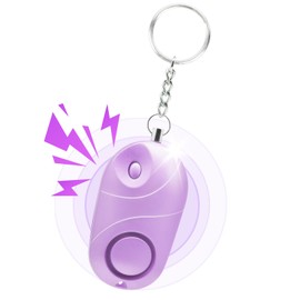 Personal Alarm, Qoosea Safesound Personal Security Alarm 140dB with LED Light, Emergency Self Defense Security Alarm for Kids/Women/Elderly/Students (Lilac)