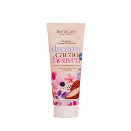 Jean & Len Cream Oil Shower Cocoa Butter Macadamia, pH Skin Deal, Rich Shower Experience, with Valuable Cocoa Butter Extract and Macadamia Nut Oil, Vegan Shower Gel, Parabens & Silicones, 250 ml
