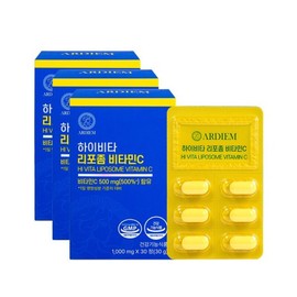 Ardium 아르디엠 하이비타 리포좀 비타민C 1000mg x 30정 3개 Ardeem High Vita Liposome Vitamin C 1000mg x 30 Tablets 3 Packs