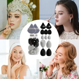 14 Huevos De Maquillaje De Esponja Negros (con Caja)                                                                                                  