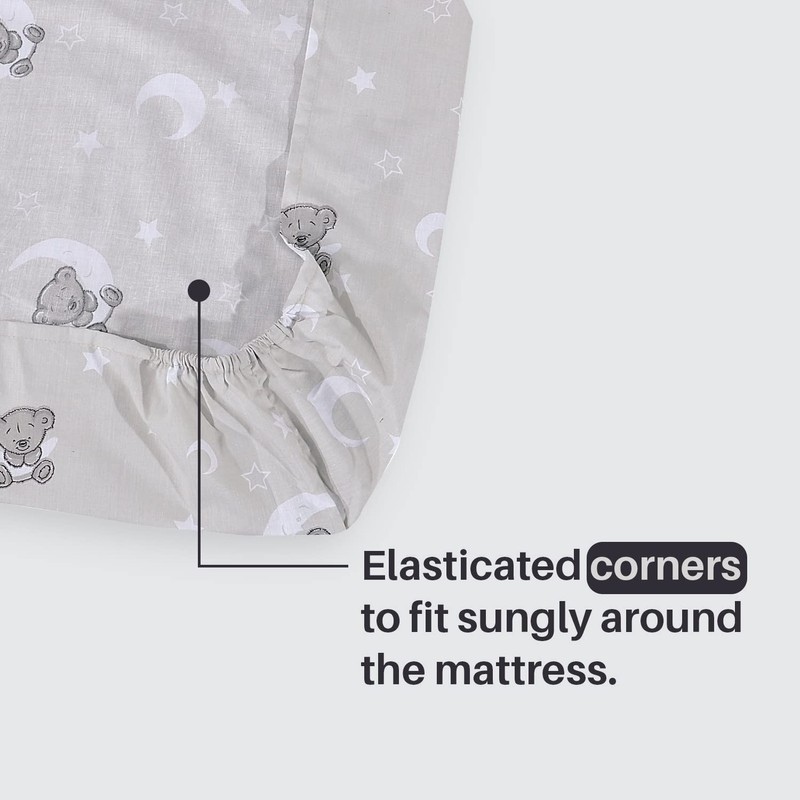 DTEX HOMES 2 x Cot Bed Sheets Super Soft Breathable