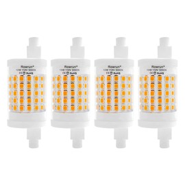 R7S LED 78MM Dimmable 10W J T-Ype T3 110V 3000K 100W Incandescent Replacement J78 Double Ended R7S LED Bulb 4-Packs