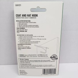 ACE Coat and Hat Hook White Screw-In  2 Pack   #5301221