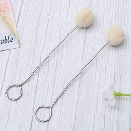 Supvox 25Pcs Wool Daubers Leather Dye Tool with Handle for DIY Crafts