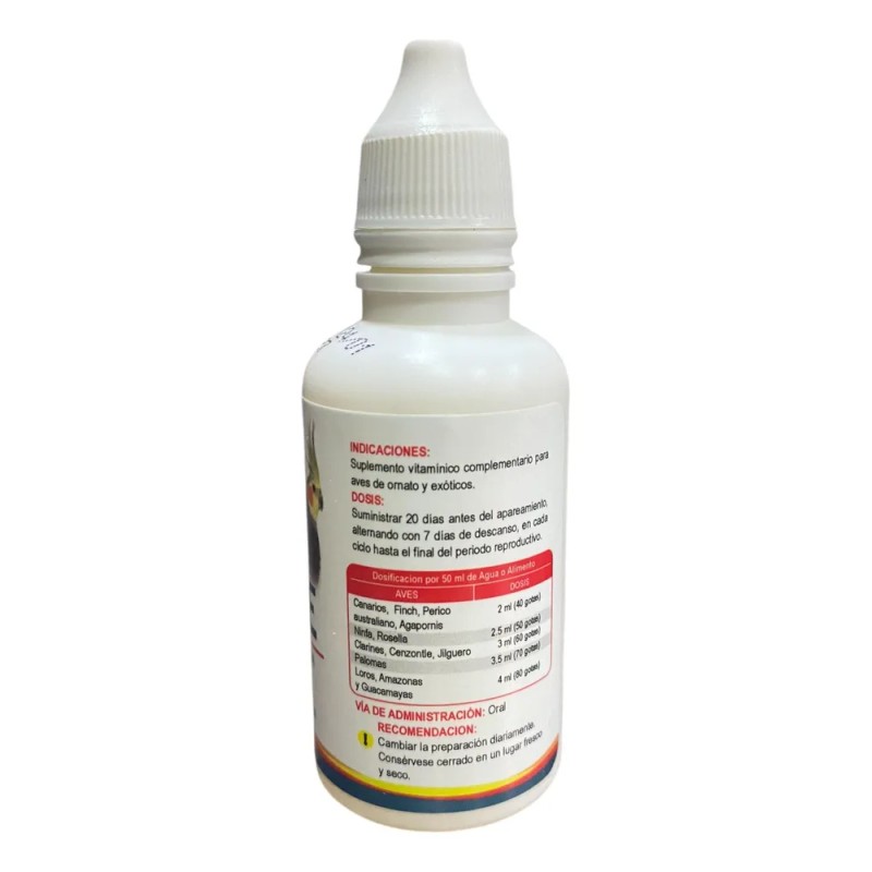 Vitaminas Ad3e Para Aves De Ornato Marvell 20 Ml