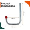 2 x 150mm Large Storage Wall Hooks 85kg Galvanised Steel,