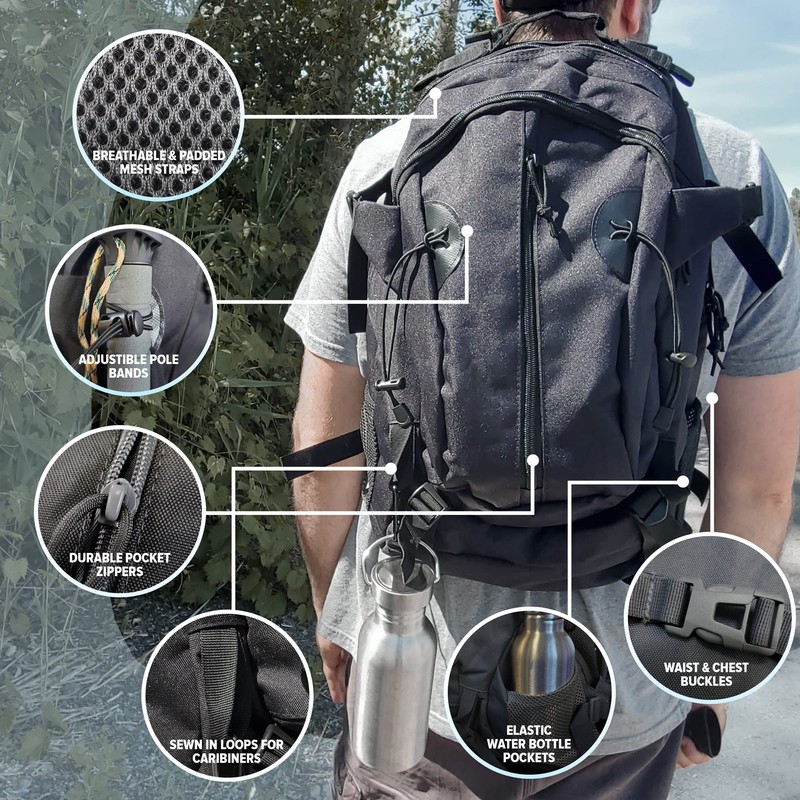 2 Person Emergency Kit/Survival Backpack for 72 Hours for Natural