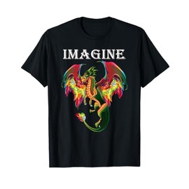 Imagine Being A Dragon Breathing Fire Magical Wings Boys Men T-Shirt