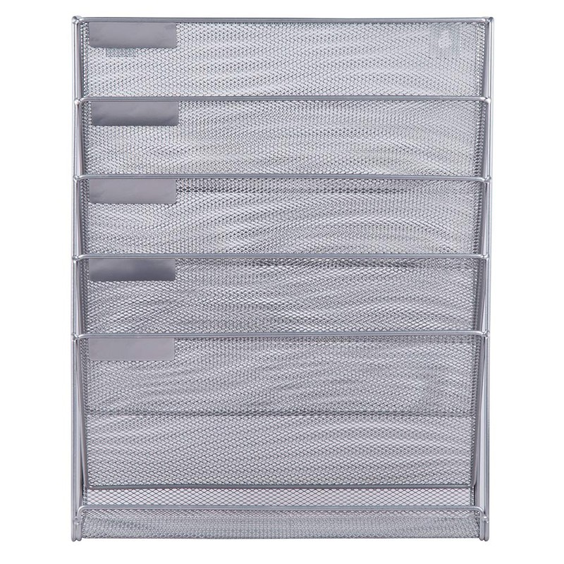 Easepres File Organizer Mesh 5-Tier Black Hanging File Organizer Vertical