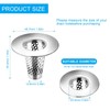 PARFCO Drain Strainer, 3 Pieces Strainer Shower Drain Hair, Stainless