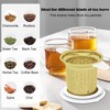 Tea strainer with lid/drip tray, extra fine mesh 304 stainless