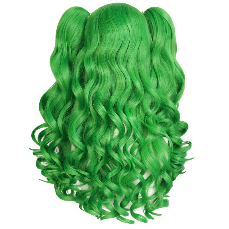 Long Green Wig for Women Lime Green Ponytail Wig Long
