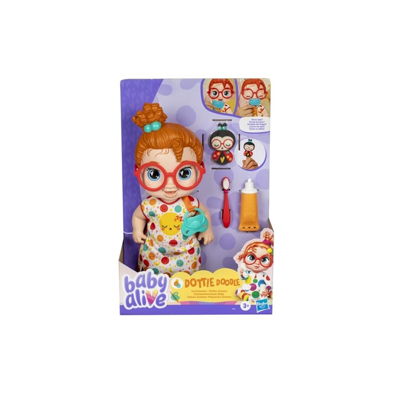 Baby Alive - Dottie Doodle Felices Sueños - Pelo Rojo