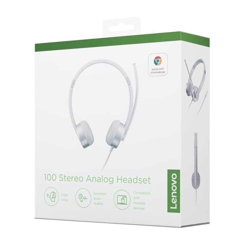 Lenovo Headset Audífonos Analalógicos Estéreo de Diadema con Micrófono de