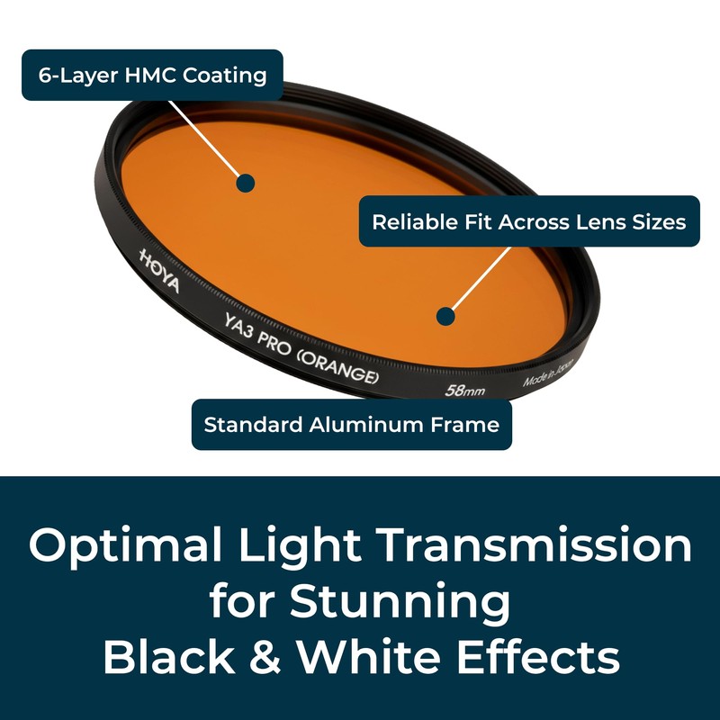 Hoya 58 mm HMC YA3 Round Filter - Orange