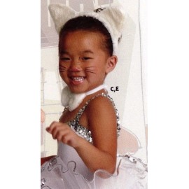 Wolff Fording White Kitty Pkt Dance Costume Accessories Ears, Tail, & Bowtie