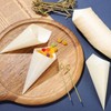 DEARMAMY 100 Pcs Disposable Wooden Cone Tasting Serving Wooden Cones