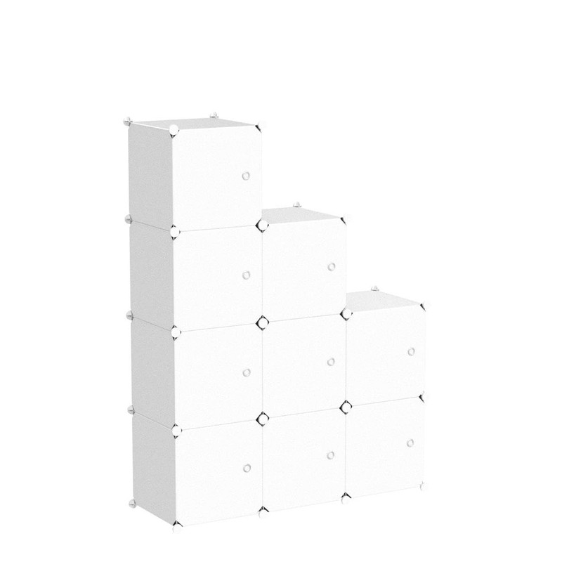C&AHOME Cube Storage Organizer with Doors, 9-Cube Shelf, Closet Cabinet,