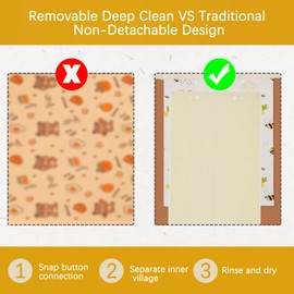 Removable Beeswax Bread Bags for Sourdough & Homemade Bread - Detachable Liner for Easy Cleaning & Drying | 2 Pack XL Reusable | Eco Cotton/Linen Storage