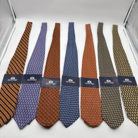 Stafford (7) Stafford Tie Lot NWT Made In Italy 100% Silk Gold Vintage JCPenney MSRP $157