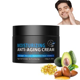 Men's Firming Face Cream 150g - Anti Aging & Skin Tightening Moisturiser with Hyaluronic Acid & Retinol, Reduce Fine Lines & Wrinkles,Collagen Men's Face Cream for Smoother Youthful Skin