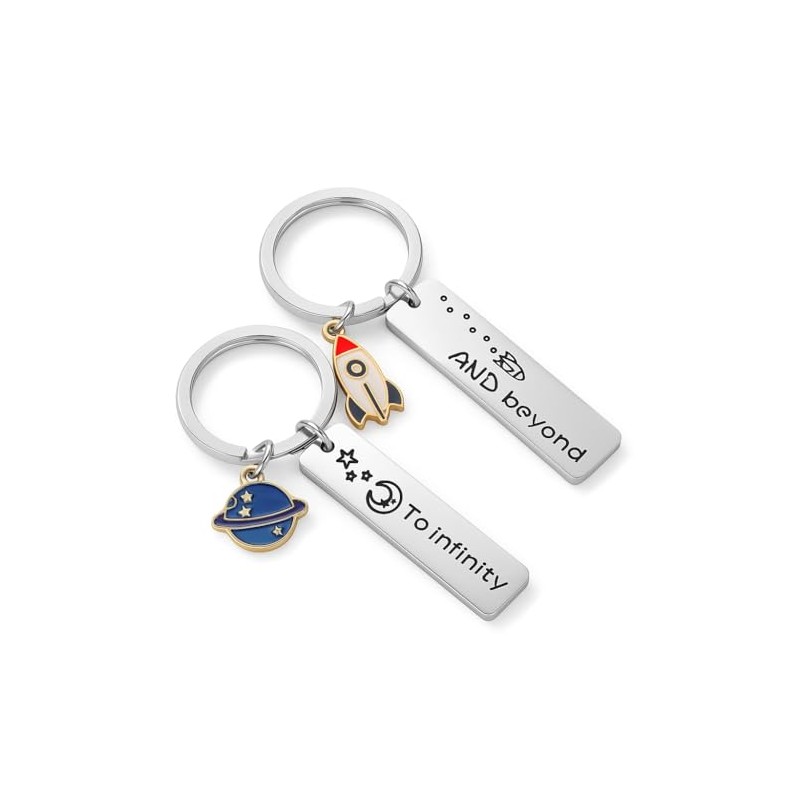 2pcs Couples Keychain– To Infinity and Beyond Keychains Pair with