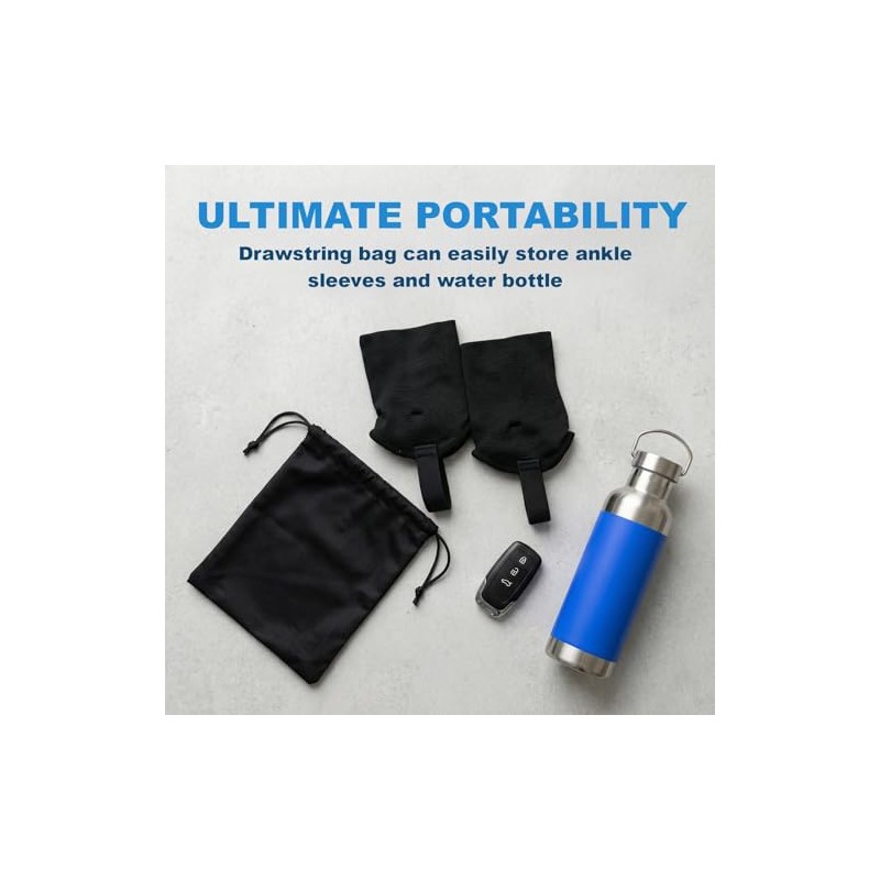 1 Pair Ankle Brace with 1 Drawstring Pocket, Elastic Breathable