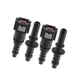 ACROPIX 7.89mm SAE to 5/16 8mm Straight Car Fuel Line Hose Quick Release Connector Disconnect Hose Nylon 2 Set Car Parts