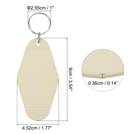 QUARKZMAN Pack of 40 Keychains, Vintage Plastic Rhombus Motel Hotel Keyrings, Key Rings for DIY Crafts (Mixed Colours)