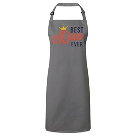 Fabulous Premium-Küchenschürze Grau Best Dad Ever Krone König Vater